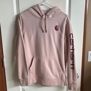 Carhartt Women's Light Pink Hoodie Sweater